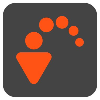 Düz kare vektör simgesi geri al