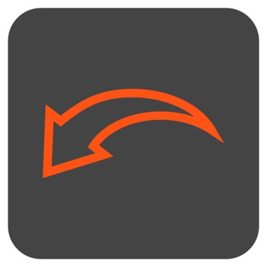 Düz kare vektör simgesi geri al