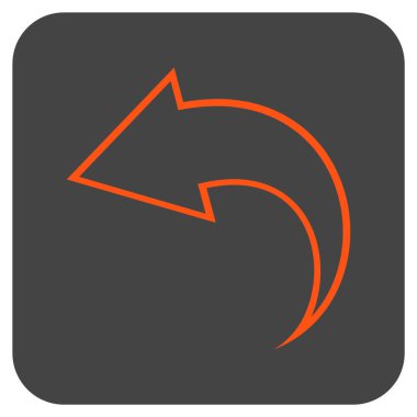 Düz kare vektör simgesi geri al