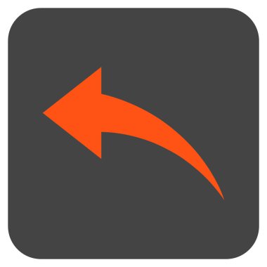 Düz kare vektör simgesi geri al