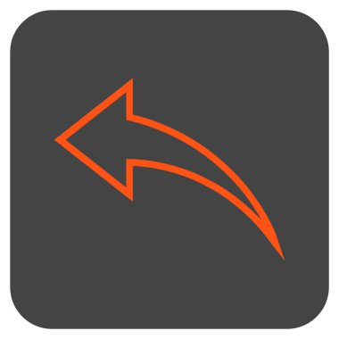 Düz kare vektör simgesi geri al