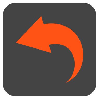 Düz kare vektör simgesi geri al