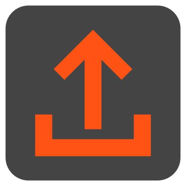 Düz kare vektör simge yüklemek