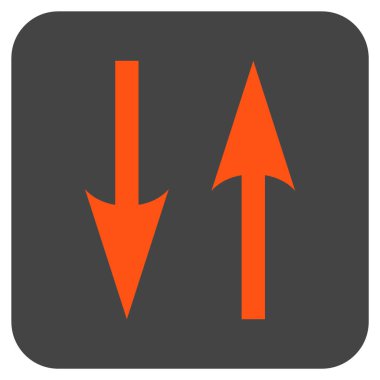 Dikey Exchange oklar düz kare vektör simgesi