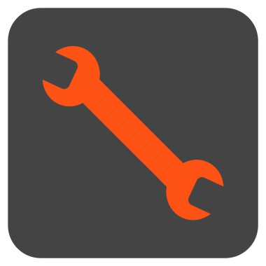 İngiliz anahtarı düz kare vektör simgesi