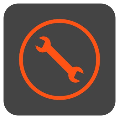 İngiliz anahtarı düz kare vektör simgesi