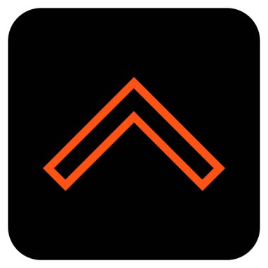 Vektör simge düz yukarı ok ucu kare