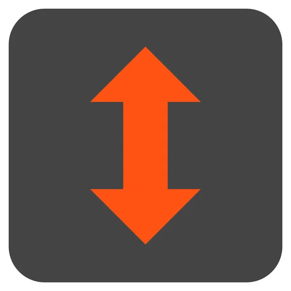 Flechas de intercambio vertical plana cuadrada Vector icono — Vector de stock