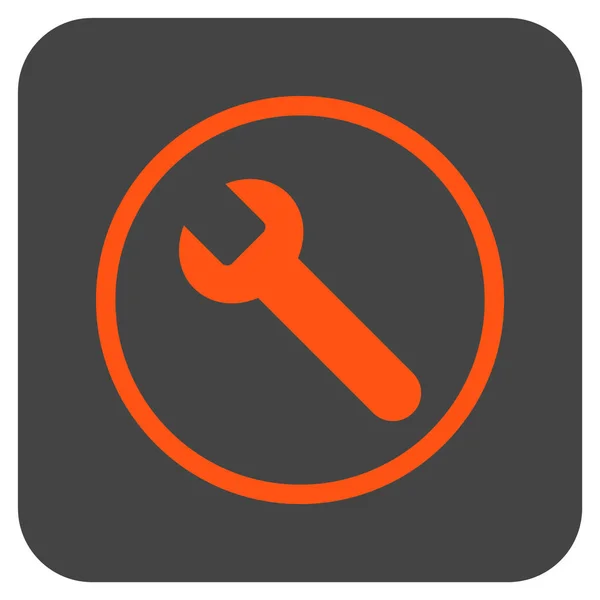 Wrench Flat Squared Vector Icon — Stock Vector