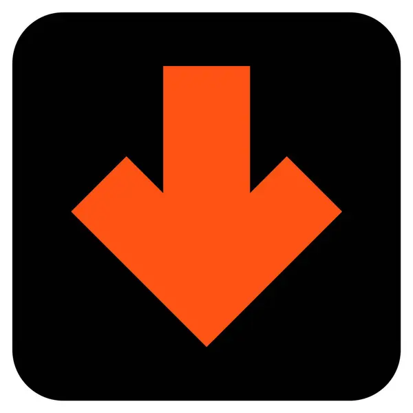 Arrow Down Flat Square Vector Icon — стоковый вектор