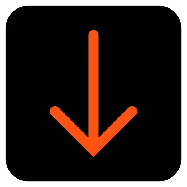 Arrow Down Flat Squared Vector Icon — Stock Vector