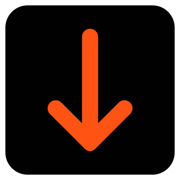 Arrow Down Flat Square Vector Icon — стоковый вектор