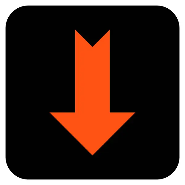 Arrow Down Flat Square Vector Icon — стоковый вектор