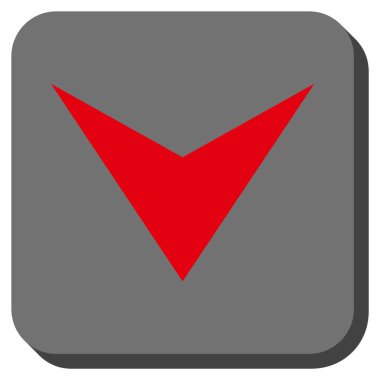 Yuvarlatılmış Kare vektör simgesi aşağı ok ucu