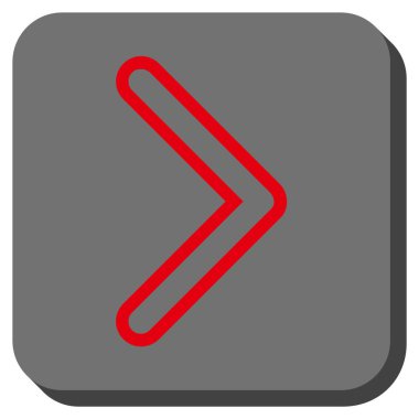 Ok ucu sağ yuvarlak kare vektör simgesi