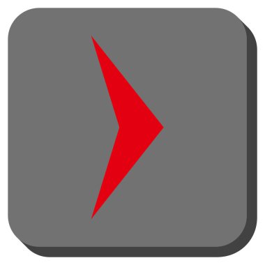 Ok ucu sağ yuvarlak kare vektör simgesi