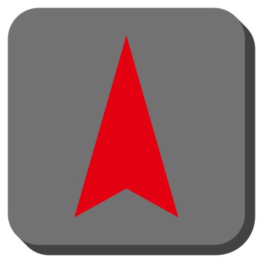 Yuvarlatılmış Kare vektör simge yukarı ok ucu