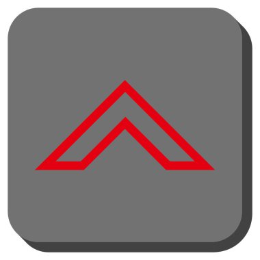 Yuvarlatılmış Kare vektör simge yukarı ok ucu