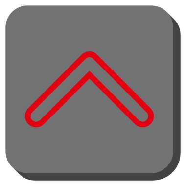 Yuvarlatılmış Kare vektör simge yukarı ok ucu