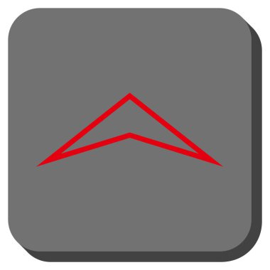 Yuvarlatılmış Kare vektör simge yukarı ok ucu