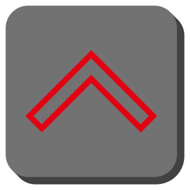 Yuvarlatılmış Kare vektör simge yukarı ok ucu