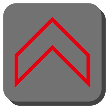 Yuvarlatılmış Kare vektör simge yukarı ok ucu