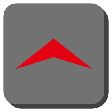 Yuvarlatılmış Kare vektör simge yukarı ok ucu