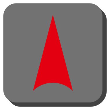 Yuvarlatılmış Kare vektör simge yukarı ok ucu