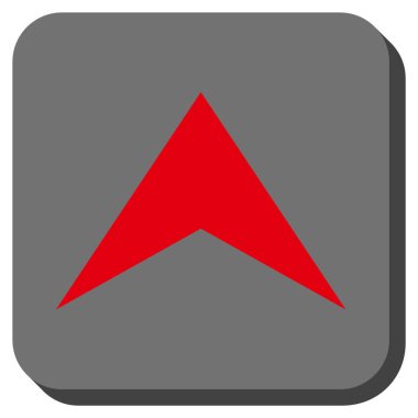 Yuvarlatılmış Kare vektör simge yukarı ok ucu