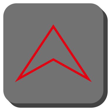 Yuvarlatılmış Kare vektör simge yukarı ok ucu