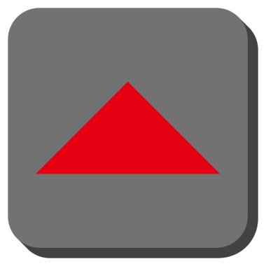 Yuvarlatılmış Kare vektör simge yukarı ok ucu