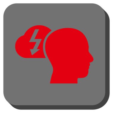 Beyin fırtınası yuvarlatılmış kare vektör simgesi