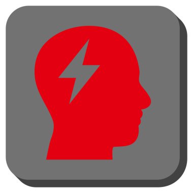 Beyin fırtınası yuvarlatılmış kare vektör simgesi