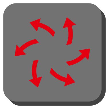 Santrifüj okları yuvarlak kare vektör simgesi