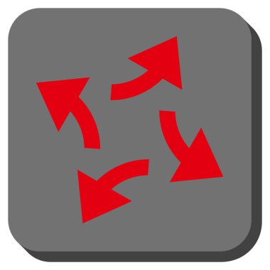 Santrifüj okları yuvarlak kare vektör simgesi