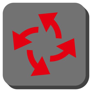 Santrifüj okları yuvarlak kare vektör simgesi