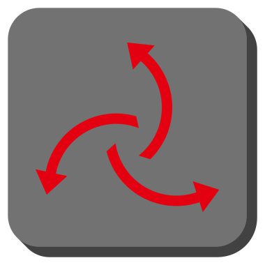 Santrifüj okları yuvarlak kare vektör simgesi