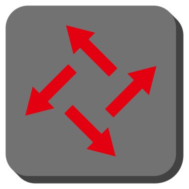 Santrifüj okları yuvarlak kare vektör simgesi