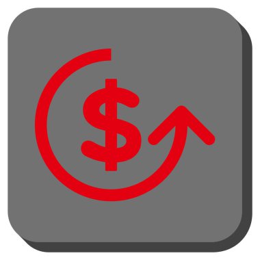 Ters ibraz yuvarlatılmış kare vektör simgesi