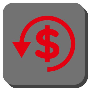 Ters ibraz yuvarlatılmış kare vektör simgesi