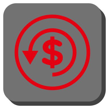 Ters ibraz yuvarlatılmış kare vektör simgesi