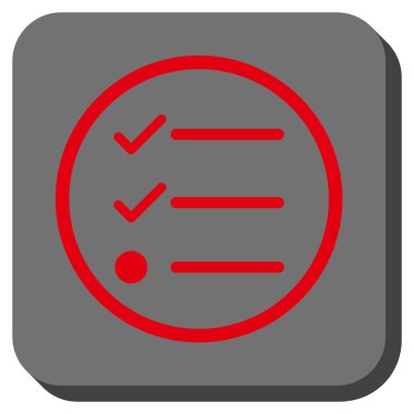 Denetim listesi yuvarlatılmış kare vektör simgesi