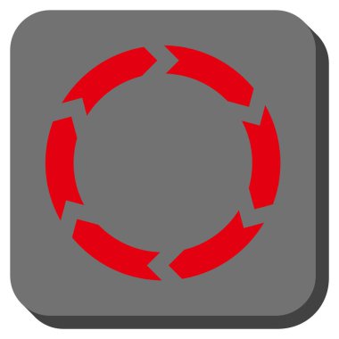 Dolaşım yuvarlatılmış kare vektör simgesi