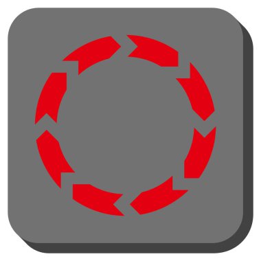 Dolaşım yuvarlatılmış kare vektör simgesi