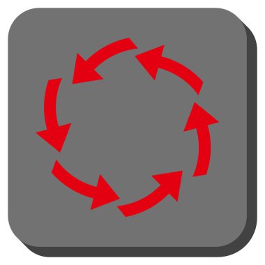 Dolaşım yuvarlatılmış kare vektör simgesi