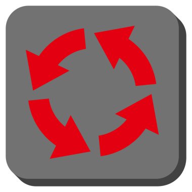 Dolaşım yuvarlatılmış kare vektör simgesi