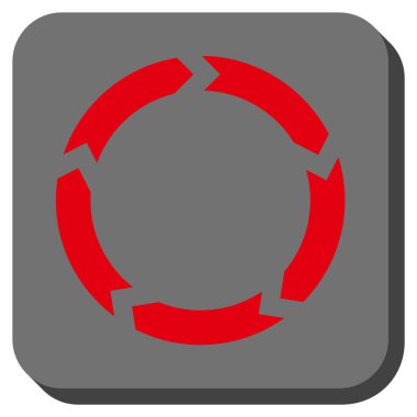 Dolaşım yuvarlatılmış kare vektör simgesi