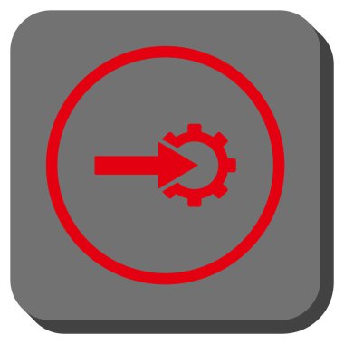 COG Tümleştirme yuvarlak kare vektör simgesi