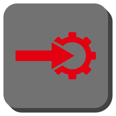 COG Tümleştirme yuvarlak kare vektör simgesi