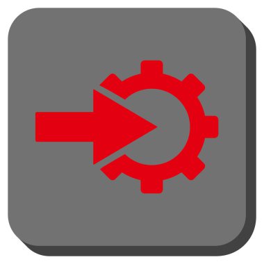 COG Tümleştirme yuvarlak kare vektör simgesi